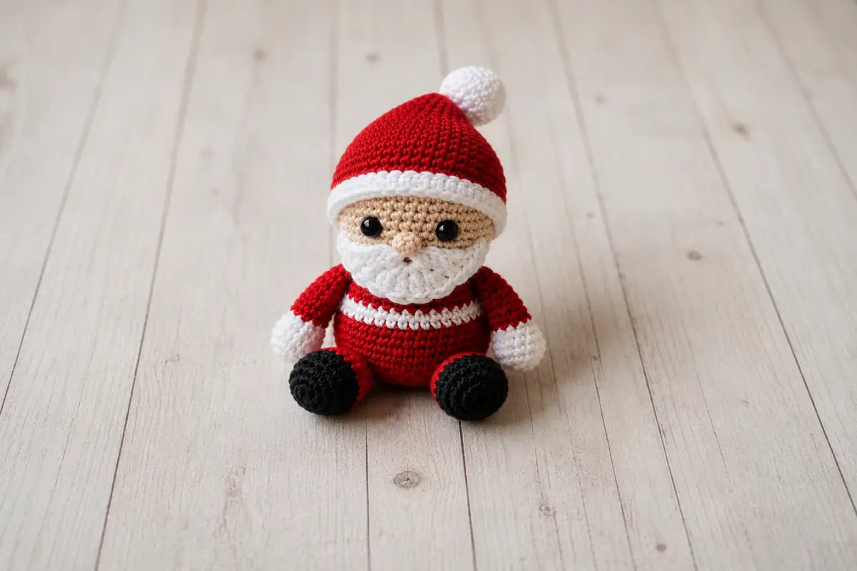 Weihnachtsmann häkeln – kostenlose Anleitung Schritt für Schritt